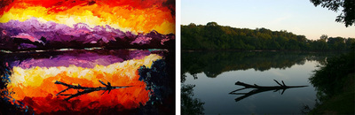 Painting of Chattahoochee River; Alan Jackson; Roy Laws art, Painter of Music; Nashville
