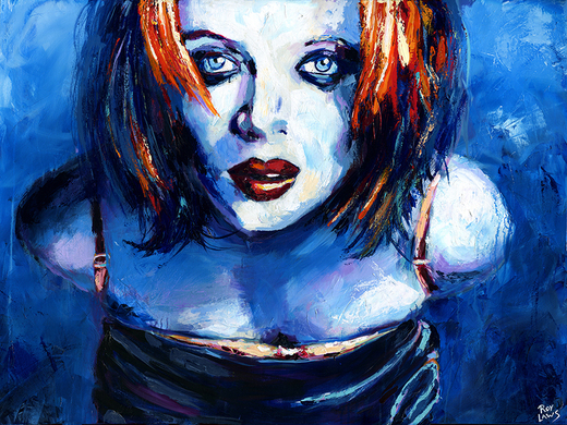 Portrait of Shirley Manson from Garbage; Roy Laws art, Painter of Music, live entertainment