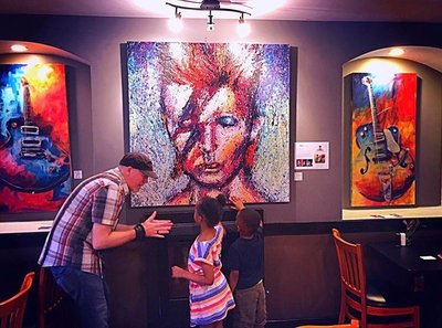 Teaching children about music history; David Bowie; Roy Laws art, Painter of Music, live entertainment