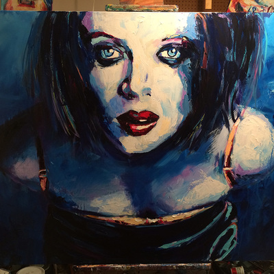 Closer and darker with Shirley Manson portrait, Garbage; Roy Laws art, live entertainment