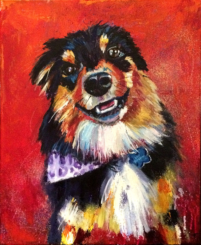 Dog painting; Roy Laws art, live entertainment