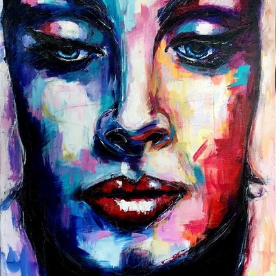 Finished portrait of Adele; Roy Laws art, Painter of Music, live entertainment; Adele Chasing Pavements
