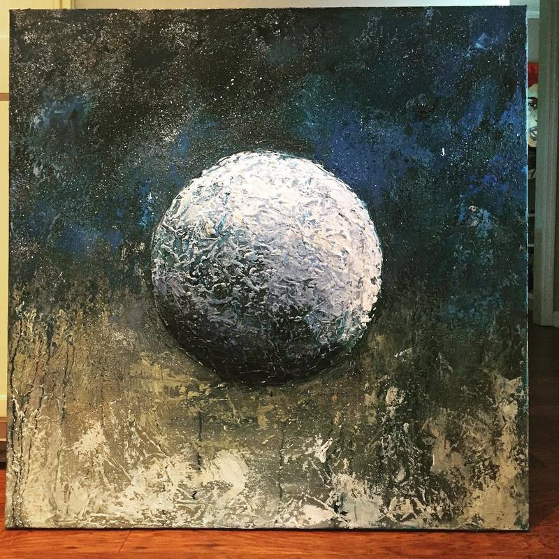 After Moon by Roy Laws, painter of music, moon art, custom art